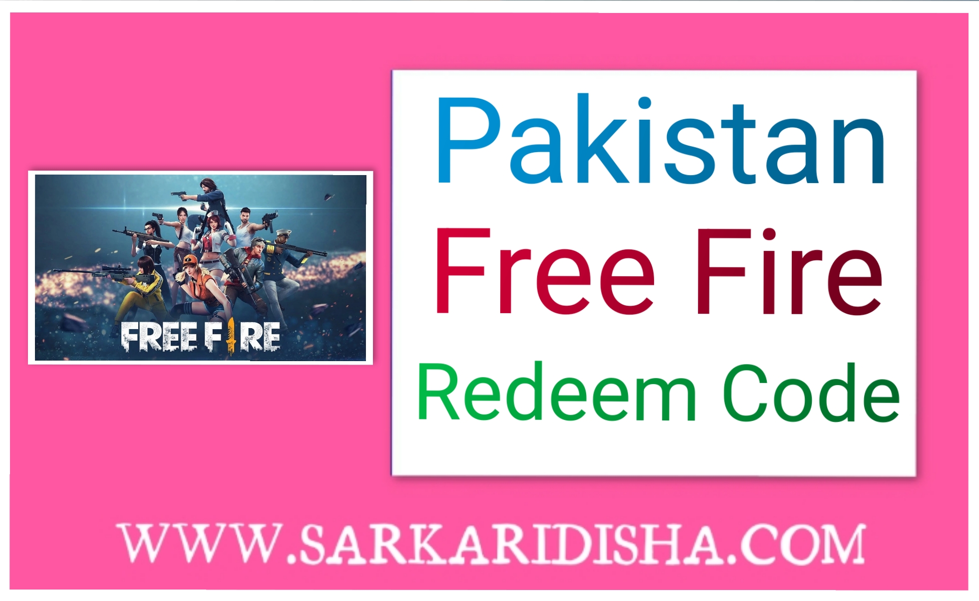 Garena Unlimited Free Fire Redeem Code 