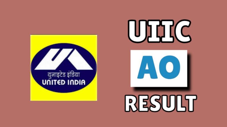 UIIC AO Final Result 2024 OUT United India Insurance