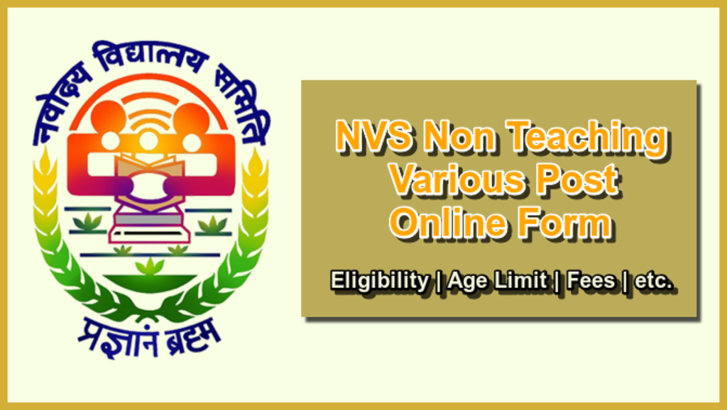 nvs non teaching online form 2024